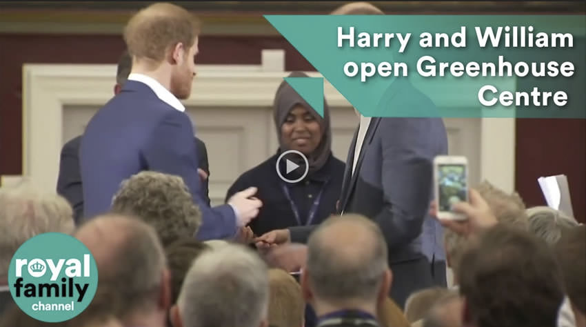 Prince William and Prince Harry are attending the opening of the Greenhouse Centre which provides sports, coaching and social facilities for young people in the surrounding community.